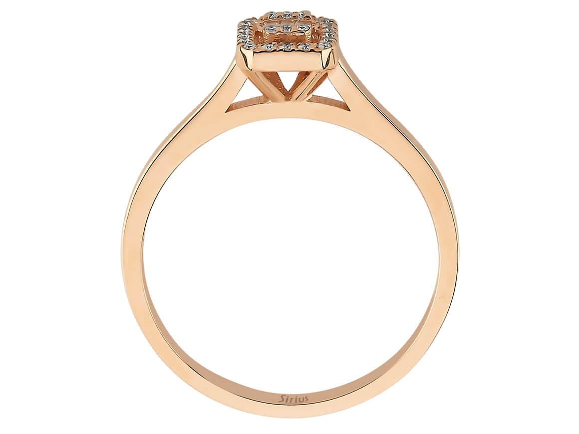 Rosea Stella Baguette Diamantring - handgefertigter Diamantschmuck aus Feingold | Sirius Diamant