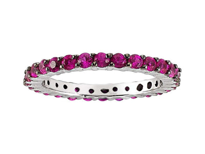 1.56 carat ruby all-around alliance in 585 14 carat white gold