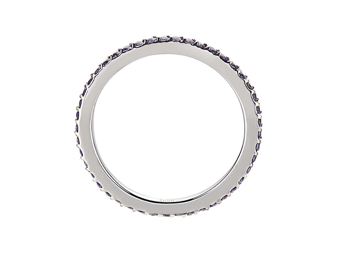 0.38 carat sapphire all around alliance ring