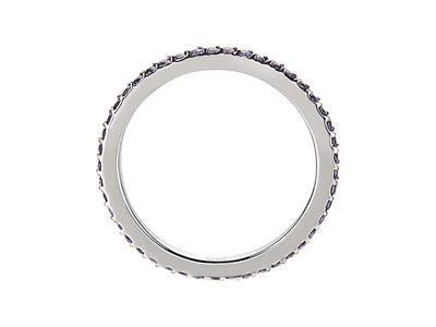 0.38 carat sapphire all around alliance ring