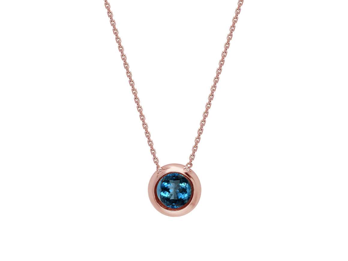Saphir Solitärkette - handgefertigter Diamantschmuck aus Feingold | Sirius Diamant