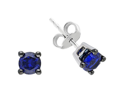 0.78 carat sapphire solitaire earrings