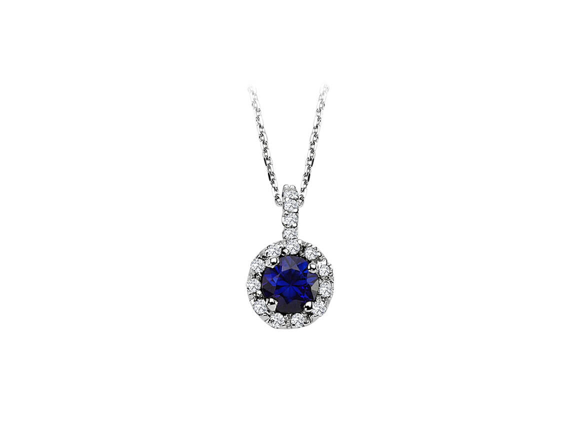 Diamond and sapphire necklace