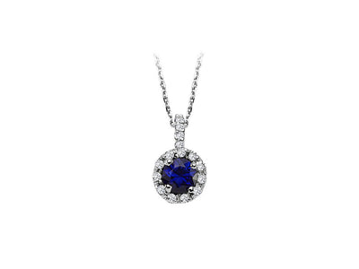 Diamond and sapphire necklace
