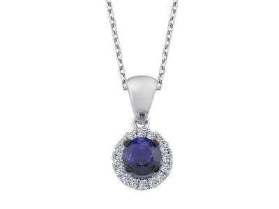 Diamond and sapphire necklace