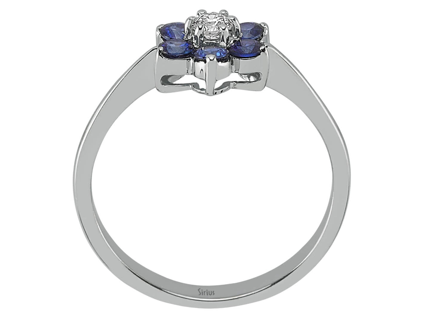 Diamond and Sapphire Daisy Ring
