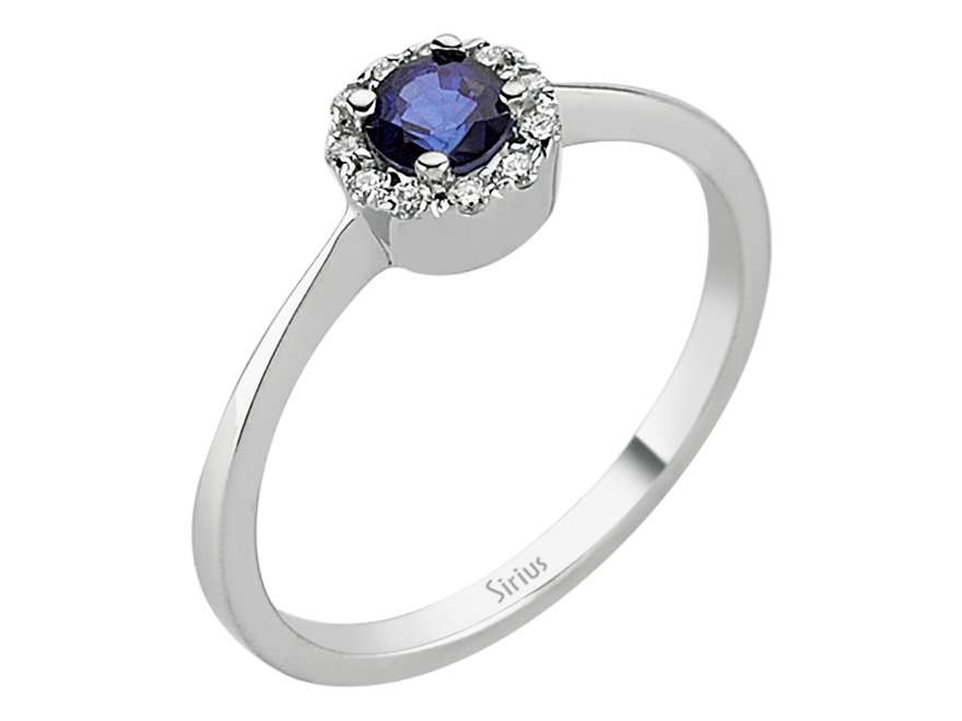 Diamant und Saphir Ring - handgefertigter Diamantschmuck aus Feingold | Sirius Diamant
