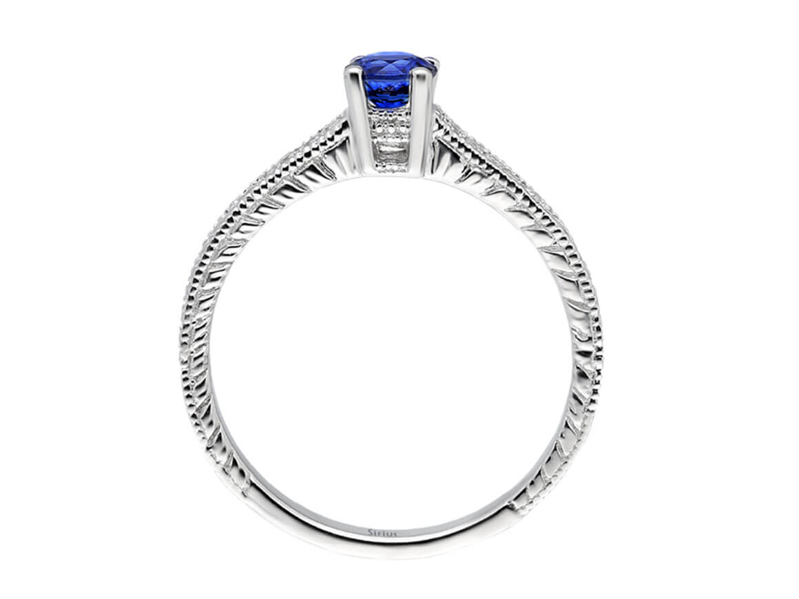 Diamant und Saphir Ring - handgefertigter Diamantschmuck aus Feingold | Sirius Diamant