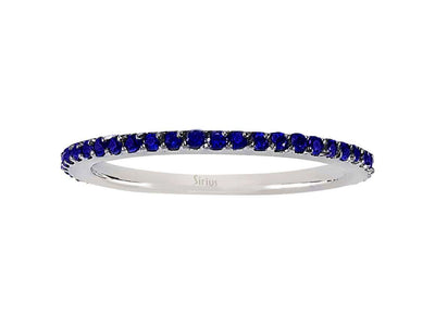 0.38 carat sapphire all around alliance ring