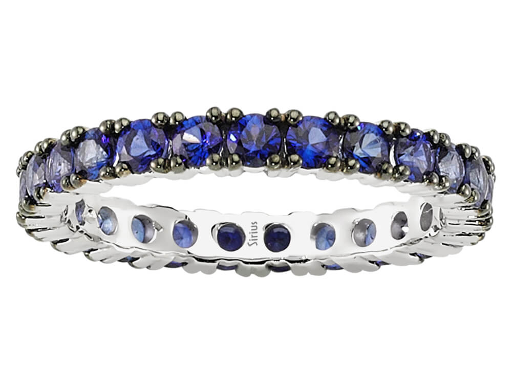 1,90 Carat rundum Saphir Allianz Ring - handgefertigter Diamantschmuck aus Feingold | Sirius Diamant