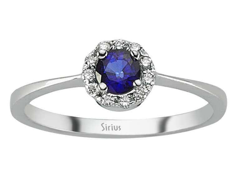 Diamant und Saphir Ring - handgefertigter Diamantschmuck aus Feingold | Sirius Diamant