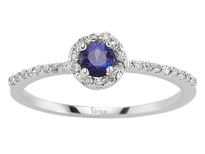 Saphir & Diamant Schmuckset in 585er 14K Weißgold – handgefertigter Diamantschmuck aus Feingold | Sirius Diamant