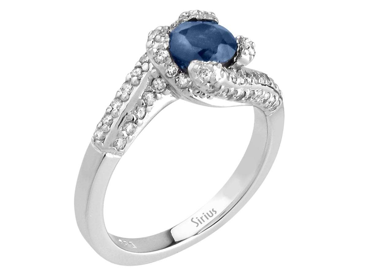 Diamant und Saphir Ring – handgefertigter Diamantschmuck aus Feingold | Sirius Diamant