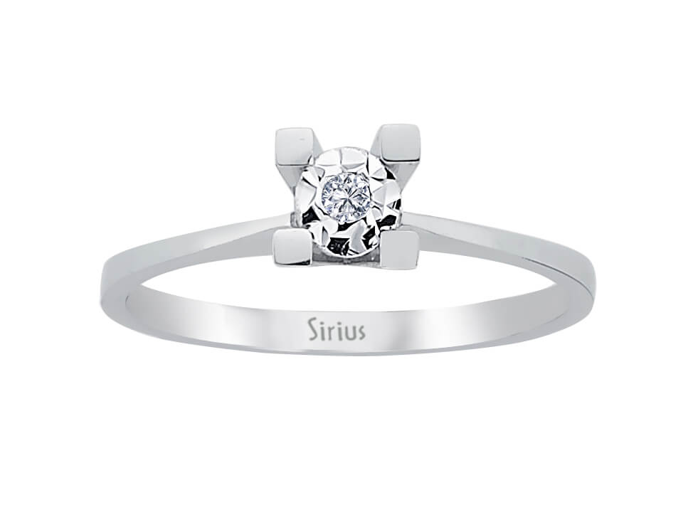0,50 Carat Effekt Diamant Solitär Ring - handgefertigter Diamantschmuck aus Feingold | Sirius Diamant