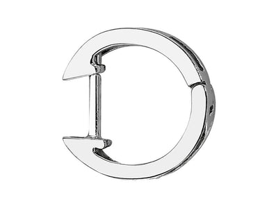 0.06 carat black diamond hoop men's earring in 333 8 K white gold