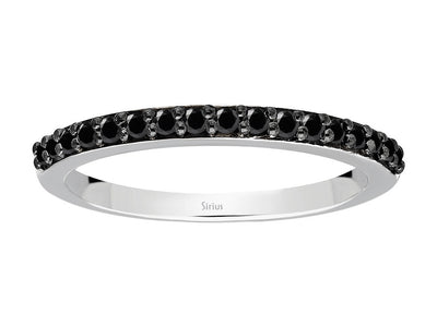 Alliance demi-ronde en diamant noir de 0,25 carat
