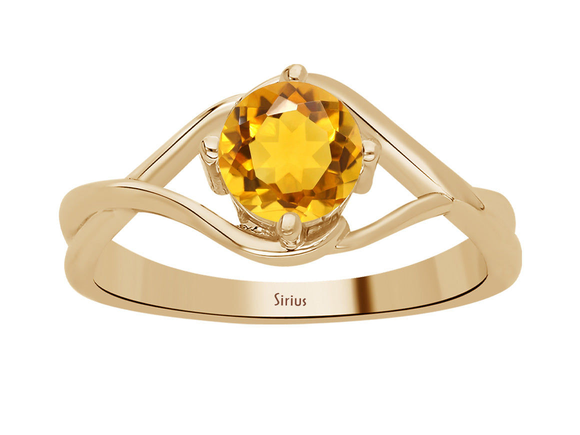 Moana Ring mit Citrin – handgefertigter Diamantschmuck aus Feingold | Sirius Diamant