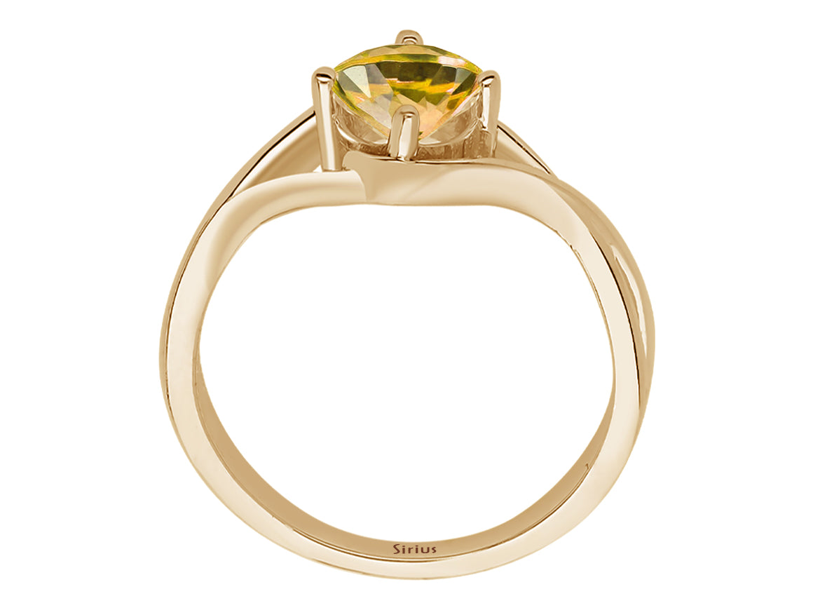 Moana Ring mit Citrin – handgefertigter Diamantschmuck aus Feingold | Sirius Diamant