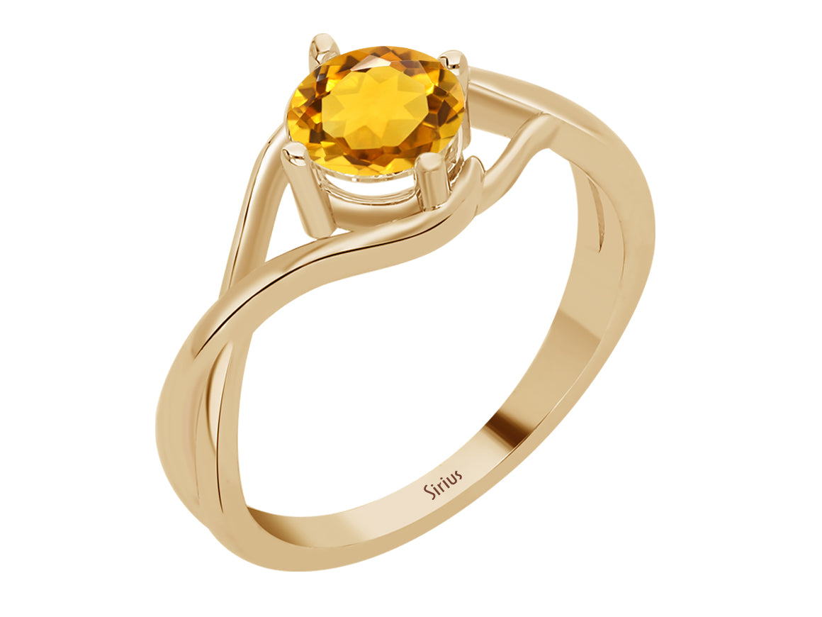 Moana Ring mit Citrin – handgefertigter Diamantschmuck aus Feingold | Sirius Diamant