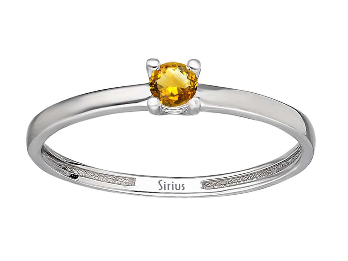 Solitärring mit Citrin – handgefertigter Diamantschmuck aus Feingold | Sirius Diamant