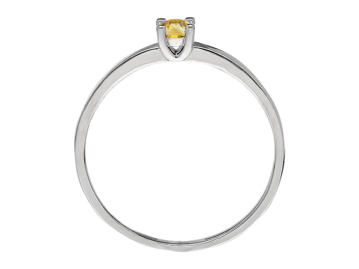 Solitärring mit Citrin – handgefertigter Diamantschmuck aus Feingold | Sirius Diamant
