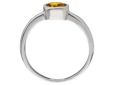 Citrine solitaire ring