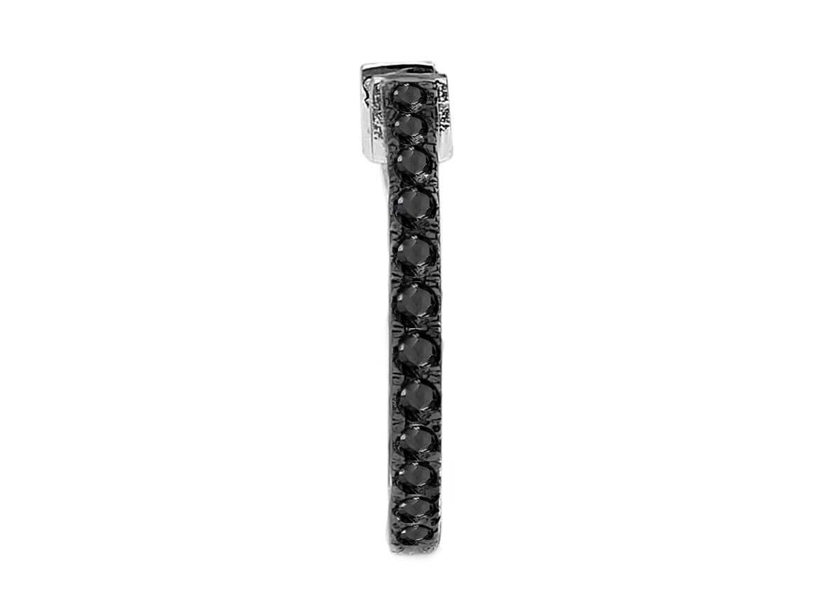 Modern Schwarze Diamant Herren Creolen - handgefertigter Diamantschmuck aus Feingold | Sirius Diamant