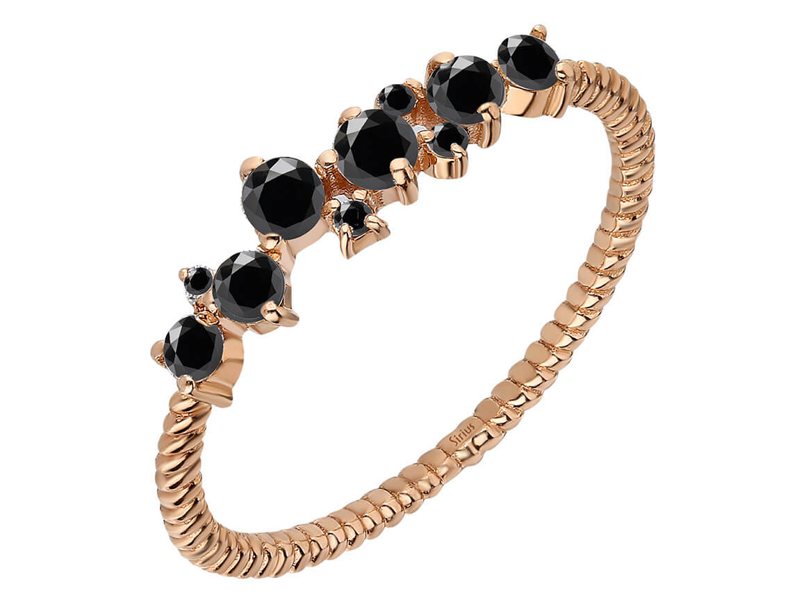 Schwarz Diamant Nova Ring – handgefertigter Diamantschmuck aus Feingold | Sirius Diamant