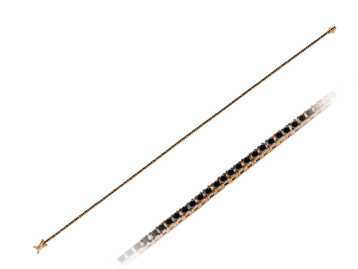 Su Yolu men's bracelet with black diamonds