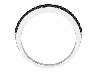 Alliance demi-ronde en diamant noir de 0,25 carat