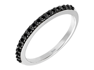 Alliance demi-ronde en diamant noir de 0,25 carat