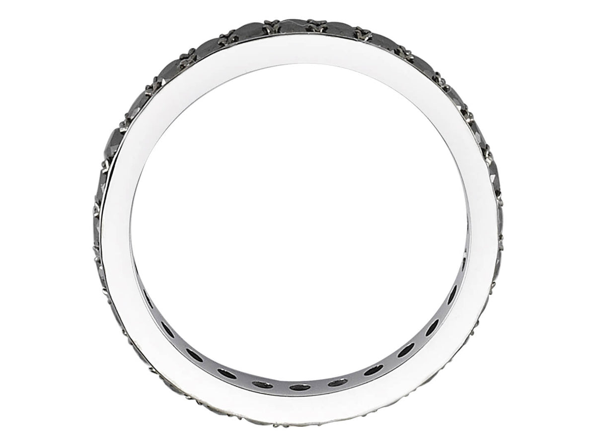 1,33 Karat Schwarzer Diamant rundum Allianz - handgefertigter Diamantschmuck aus Feingold | Sirius Diamant