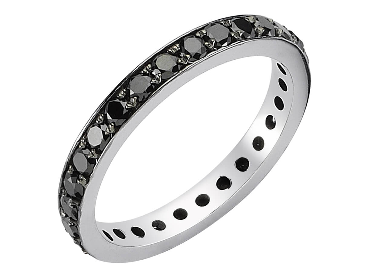 1.33 carat black diamond all around alliance