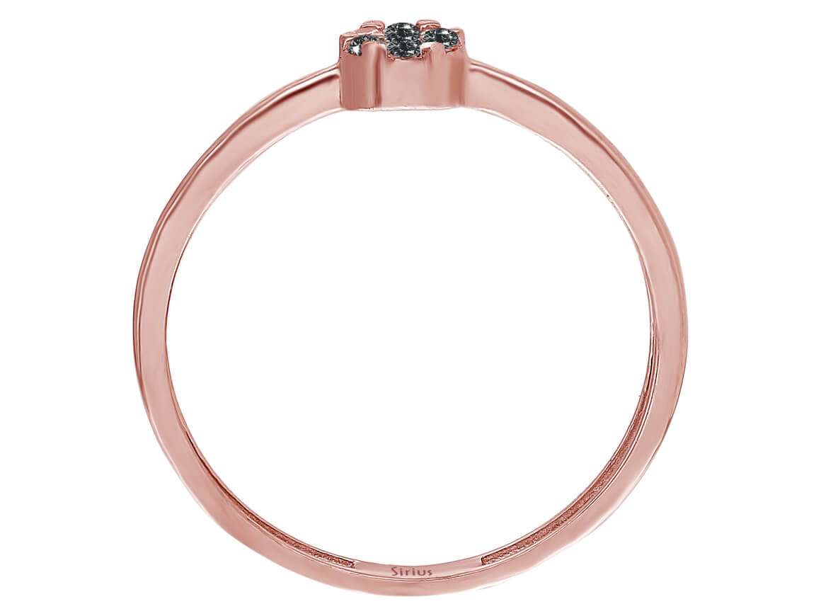 0,10 Karat Ring mit schwarzem Diamanten - handgefertigter Diamantschmuck aus Feingold | Sirius Diamant