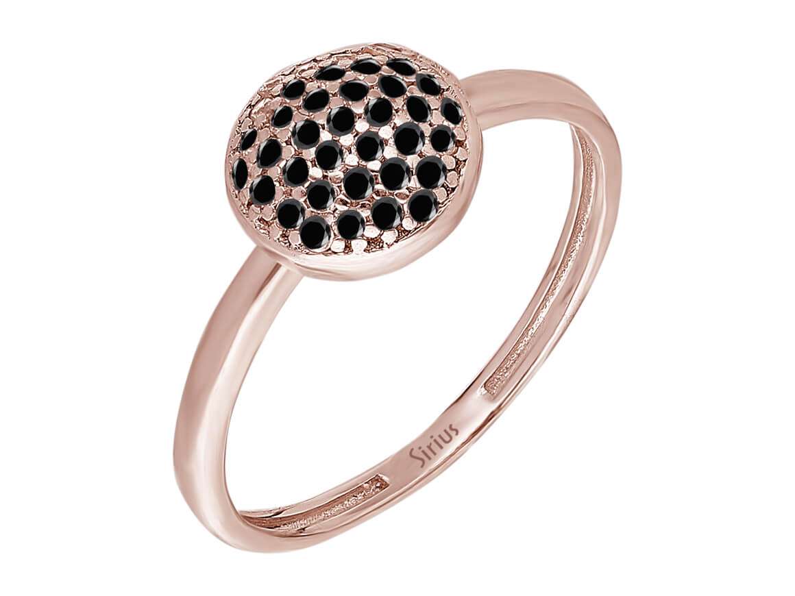 0.22 carat black diamond ring