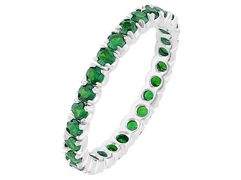 1,10 Karat Smaragd rundum Allianz - handgefertigter Diamantschmuck aus Feingold | Sirius Diamant