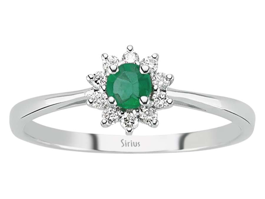 Diamant und Smaragd Ring - handgefertigter Diamantschmuck aus Feingold | Sirius Diamant