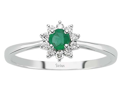 Diamond and Emerald Ring