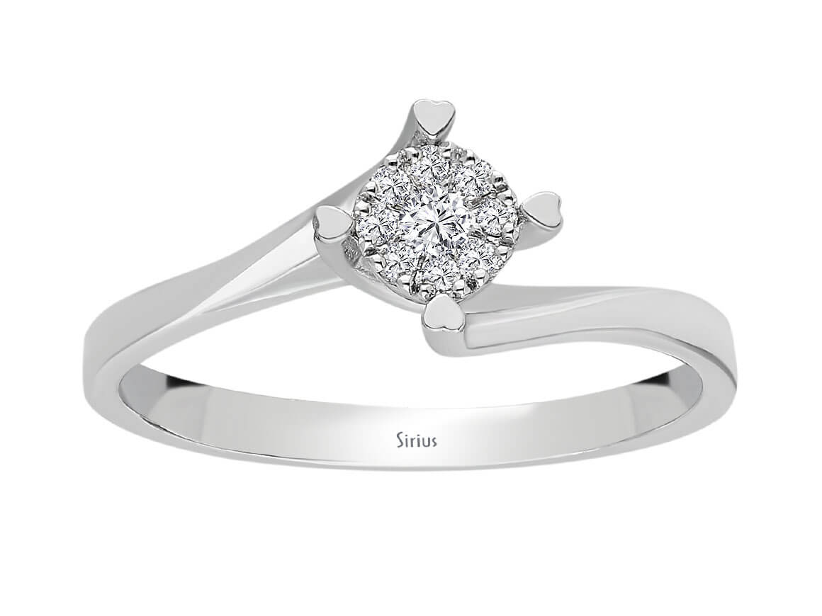 0,50 Carat Effekt Diamant Solitär Ring - handgefertigter Diamantschmuck aus Feingold | Sirius Diamant