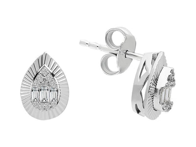 Waterdrop Baguette Diamond Earrings