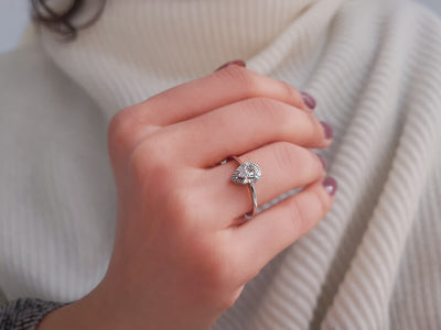 Baguette Diamond Waterdrop Ring