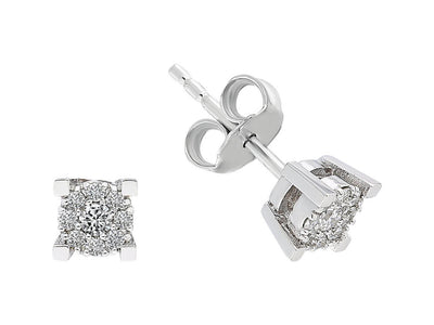 0.60 Carat Effect 9 Diamond Stud Earrings