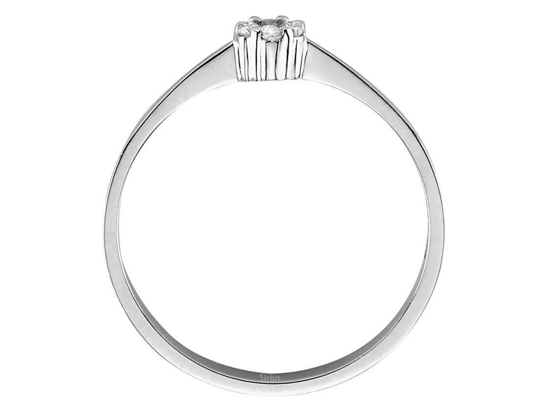 0,25 Karat Diamant Solitaire Effekt Ring in 8 K Weißgold - handgefertigter Diamantschmuck aus Feingold | Sirius Diamant