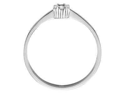 0.25 carat diamond solitaire effect ring in 8 K white gold