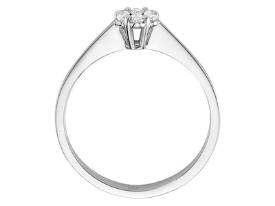 0.50 carat diamond solitaire effect ring in 8 K white gold