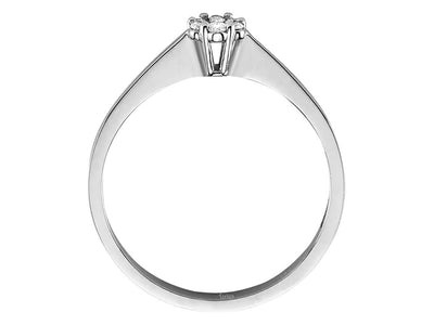 0.30 carat diamond solitaire effect ring in 333 8 K white gold