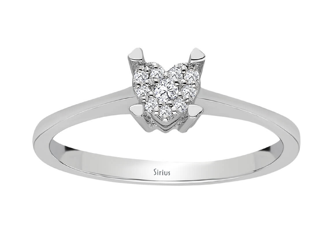 0.30 Carat Heart Cut Diamond Solitaire Effect Ring