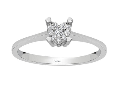 0.30 Carat Heart Cut Diamond Solitaire Effect Ring