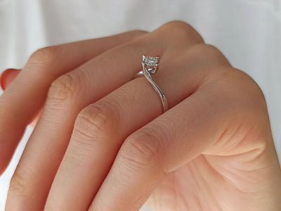0.50 carat effect diamond solitaire ring