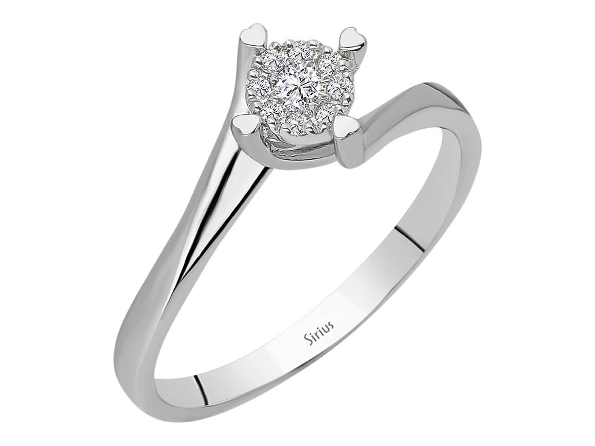 0,50 Carat Effekt Diamant Solitär Ring - handgefertigter Diamantschmuck aus Feingold | Sirius Diamant